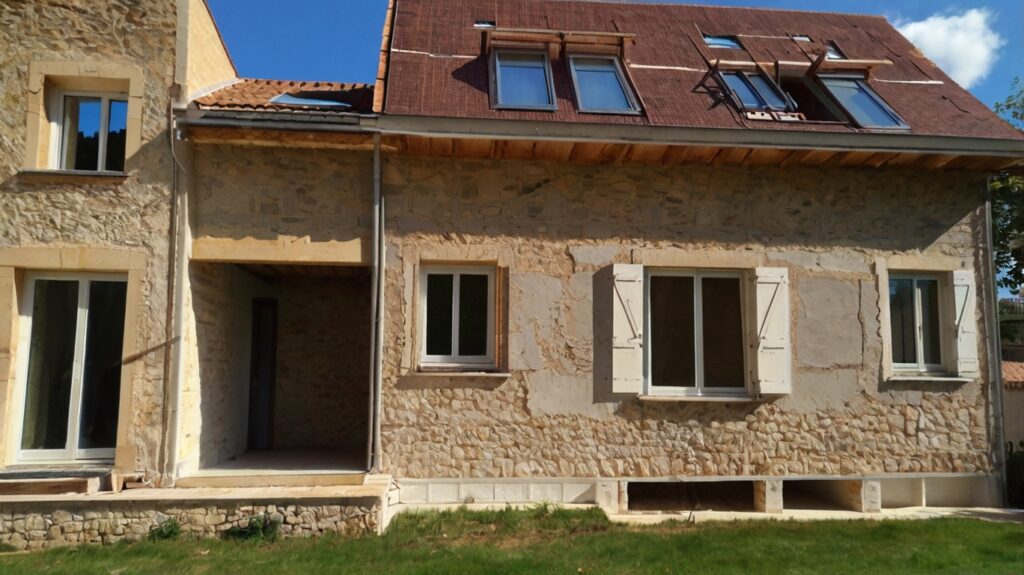 Rénovation de la toiture d'une vieille maison